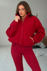 Bowen Full Zip Fleece Red