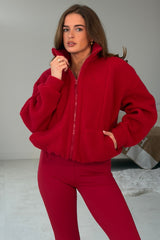 Bowen Full Zip Fleece Red