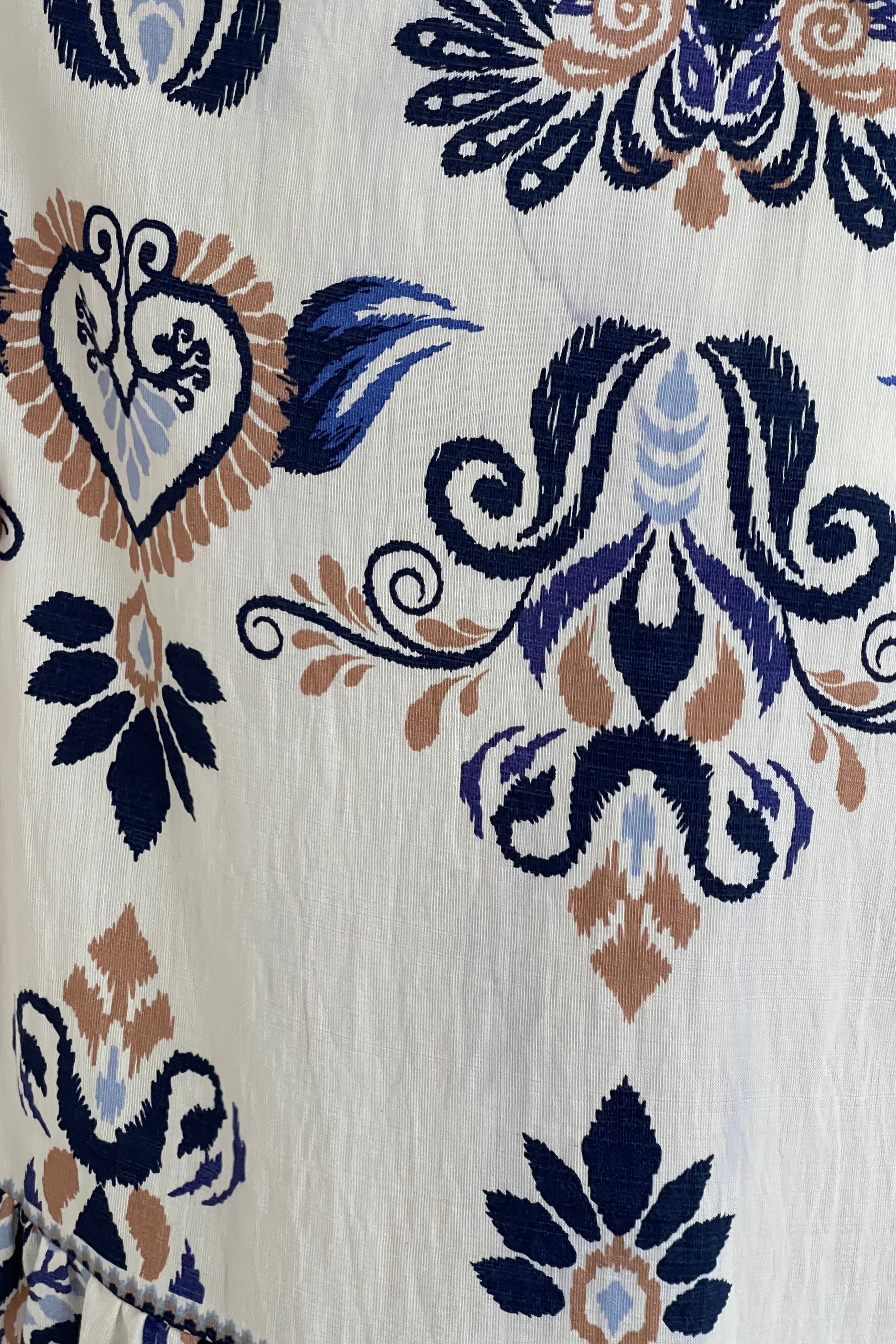 Blossom Cream Abstract Print Skirt
